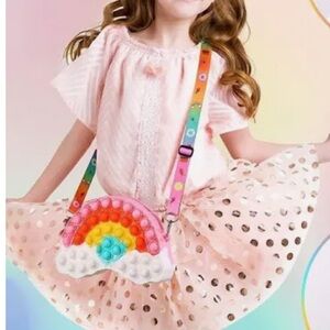 Girls Fidget Rainbow Cloud Pop Purse.